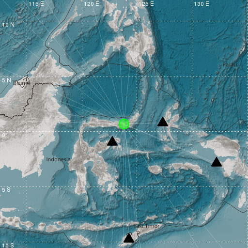 Epicenter map
