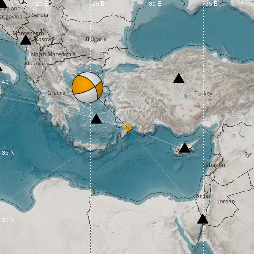 Epicenter map