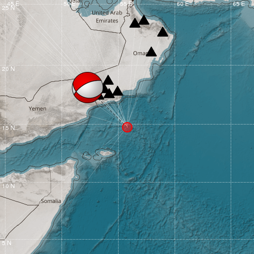 Epicenter map
