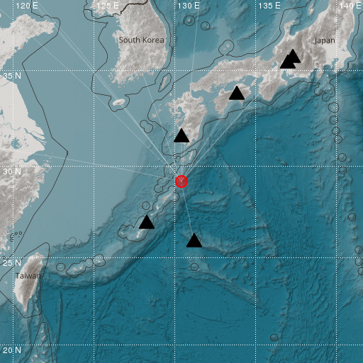 Epicenter map