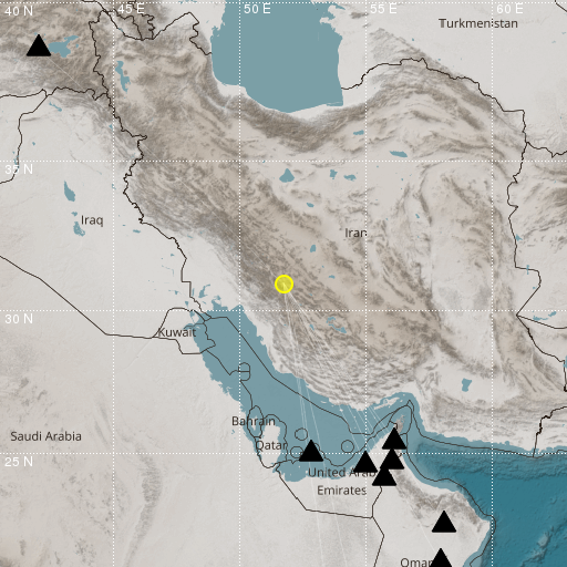 Epicenter map