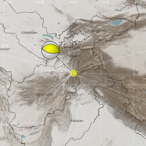 Epicenter map