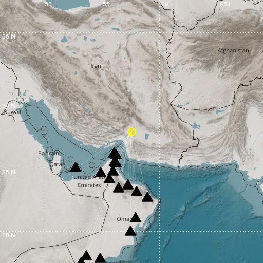 Epicenter map