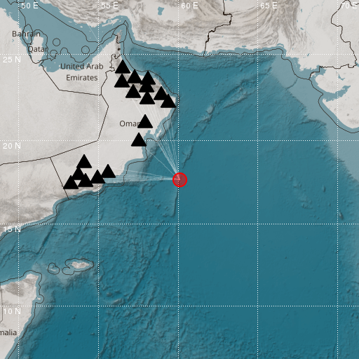 Epicenter map