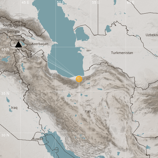 Epicenter map