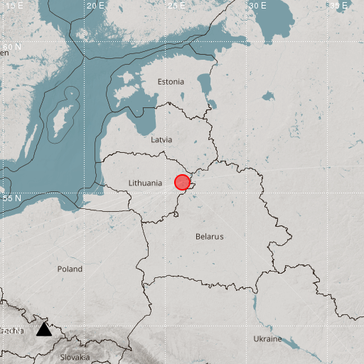 Epicenter map