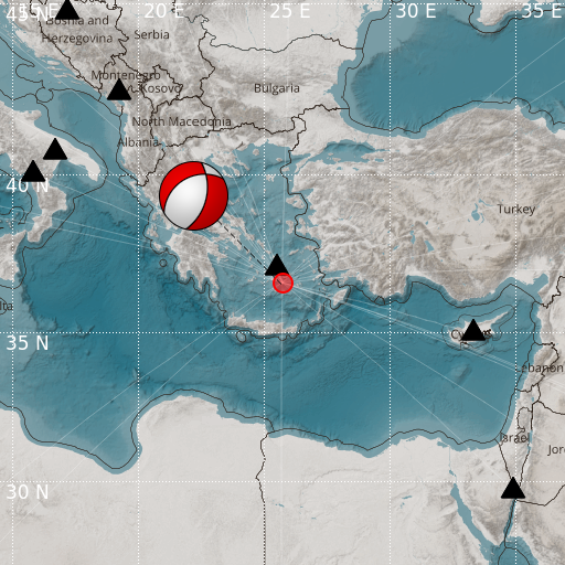 Epicenter map