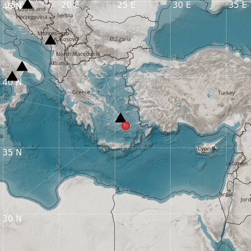 Epicenter map