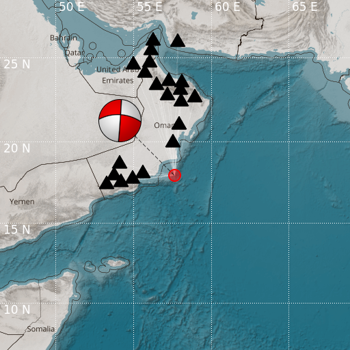 Epicenter map