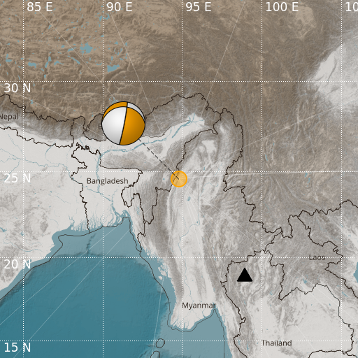 Epicenter map