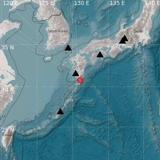 Epicenter map