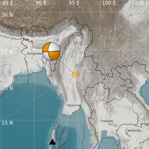 Epicenter map